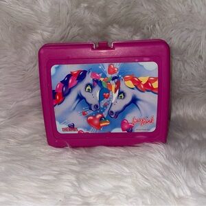 Vintage Lisa Frank Unicorns with Hearts Plastic Lunchbox by Thermos Brand